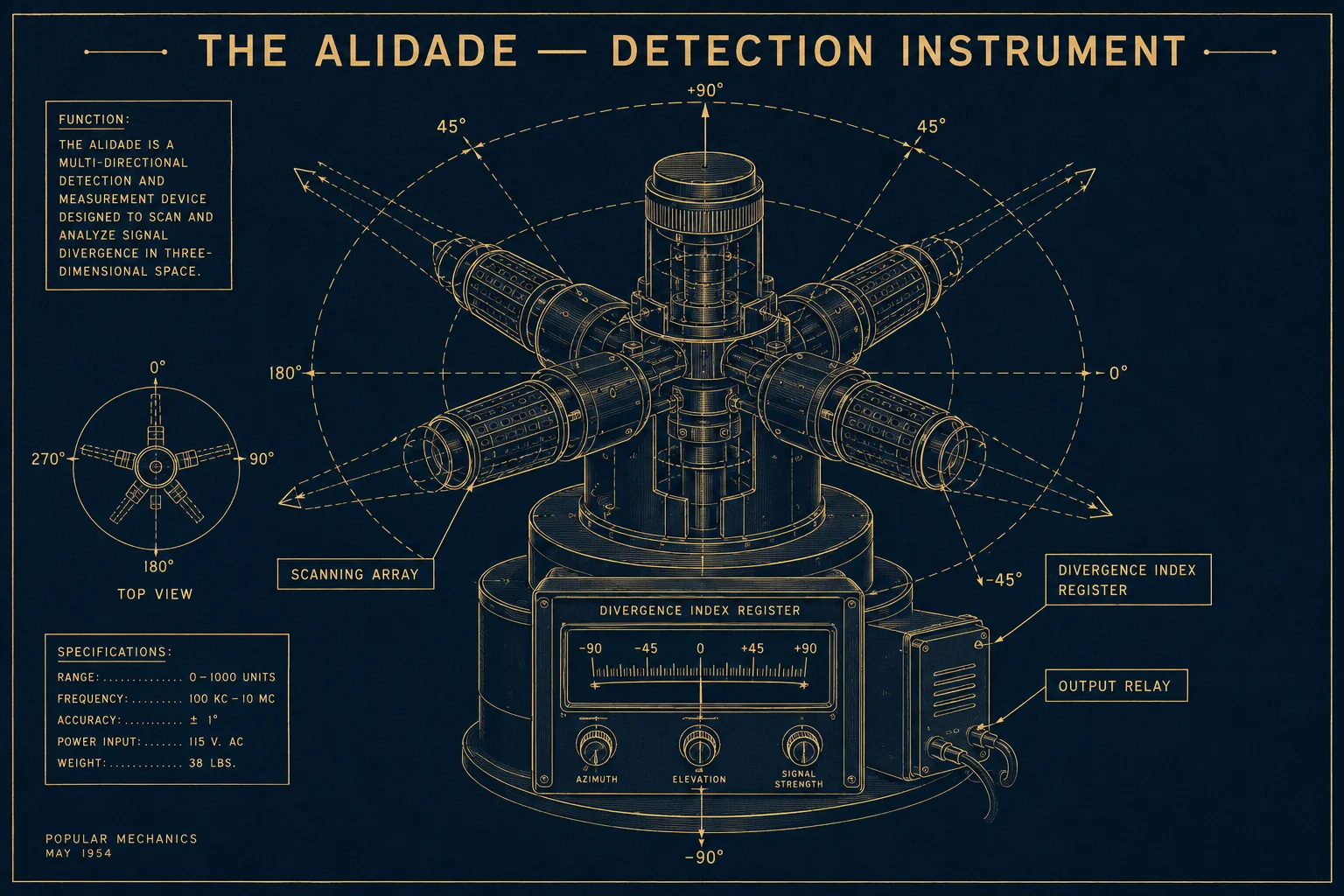 The Alidade — Detection Instrument schematic