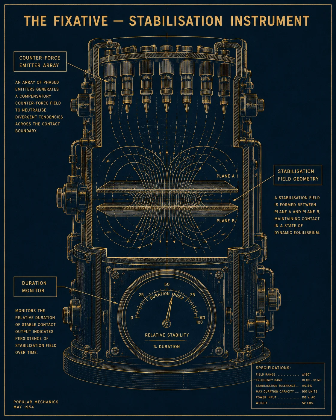 The Fixative — Stabilisation Instrument schematic