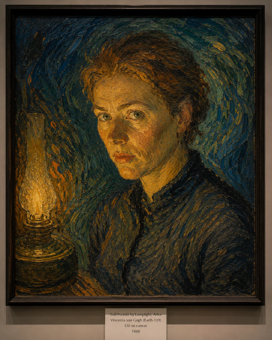 Self-Portrait by Lamplight, Arles